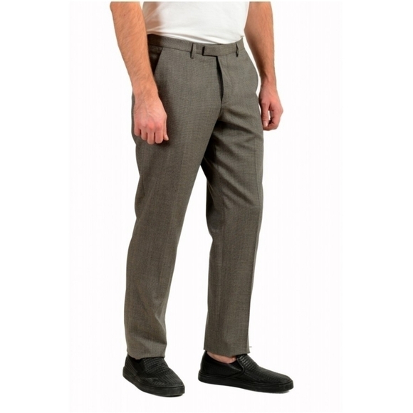 HUGO Boss Men's "Sharp1 US" Wool Flat Front Dress Pants, Size 35R - Picture 1 of 17